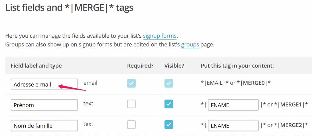 Editing field labels for Translating Mailchimp Forms on WordPress Sites