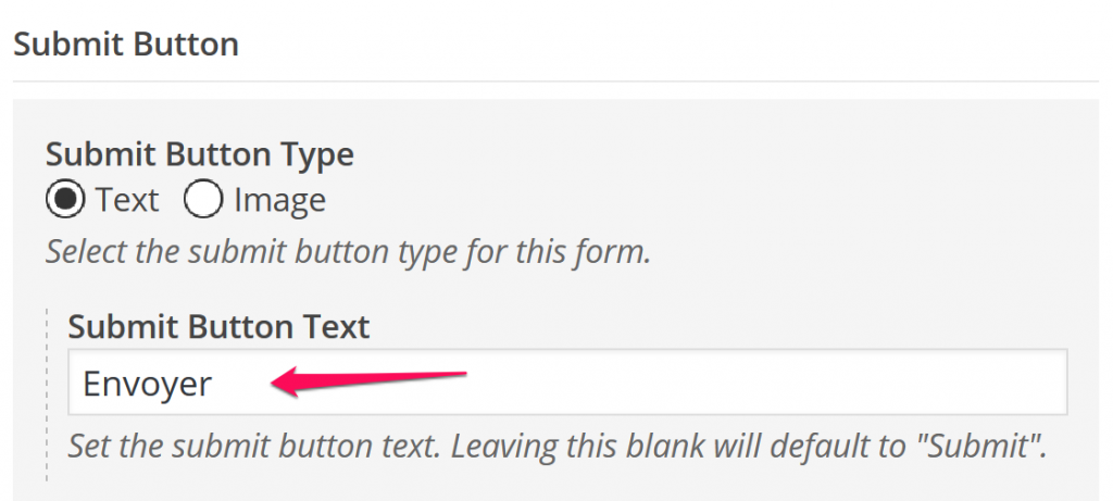 changing submit button text for Translating Mailchimp Forms on WordPress Sites